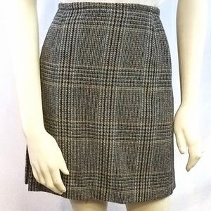 Vintage Wool Plaid Wrap Skirt Sz: 14